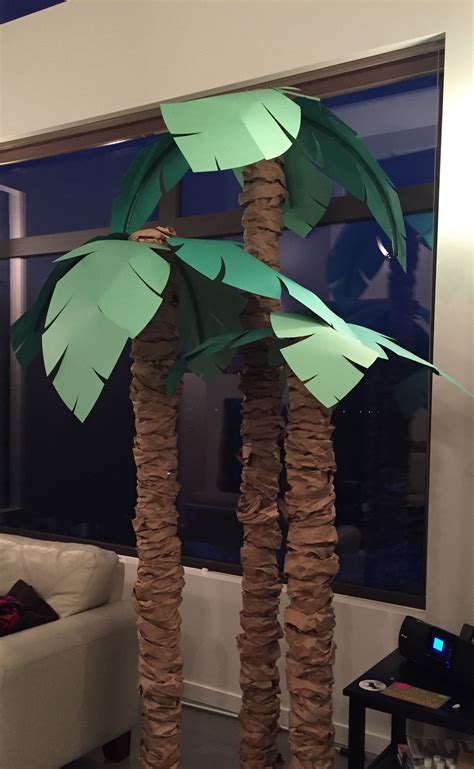 A Palm Tree Made Out Of Toilet Paper
