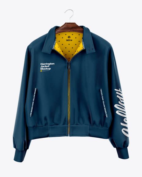 Download Men's Harrington Jacket in Apparel Mockups on Yellow ...