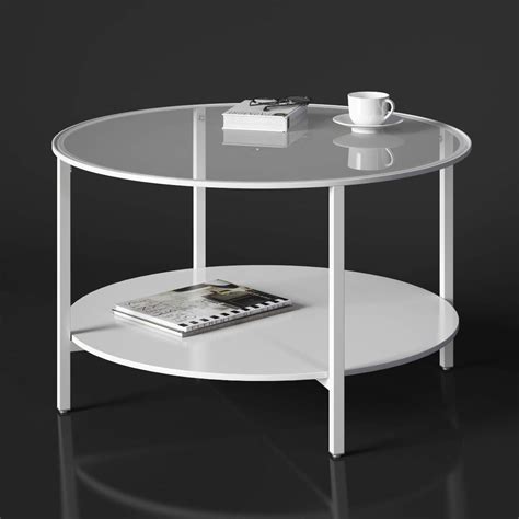 I love this coffee table!!barbara d.this coffee table is beautiful! Ikea White Glass Coffee Table Round | Decorations I Can Make