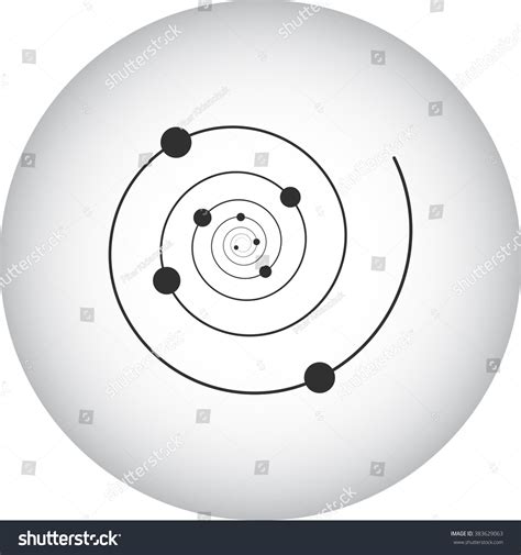 Solar System Spiral Model Simple Icon Stock Vector Royalty Free