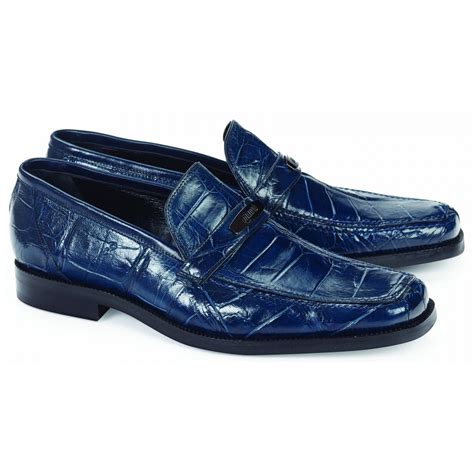 Mauri Spada 4692 Wonder Blue Genuine Alligator Loafer Shoes 88990