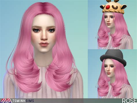 Rose Hair 43 By Tsminhsims At Tsr Sims 4 Updates