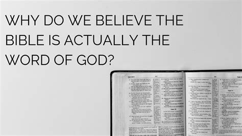 Why I Believe The Bible Is The Word Of God English Edition Pdf Download