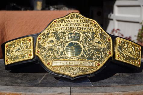 Wcw Big Gold World Heavyweight Championship Belt Ric Flair Autograph