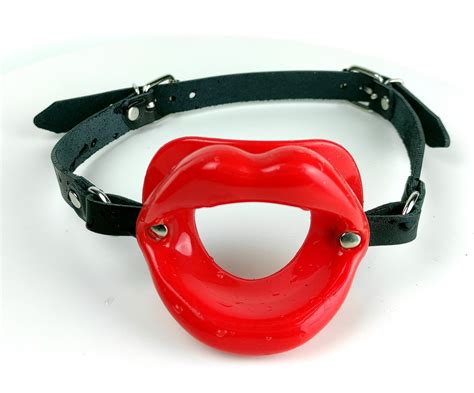 oral mouth gag lip shape mouth gag silicone gag leather mouth etsy