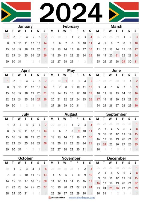 Public Holidays South Africa 2024 - Bev Rubetta