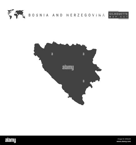 Bosnia And Herzegovina Blank Vector Map Isolated On White Background