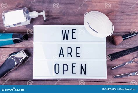 Reopening Concept Barber Shop And Hair Salon Stock Photo Image Of