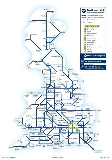 National Rail Enquiries Maps Of The National Rail Network National Rail Map National Rail