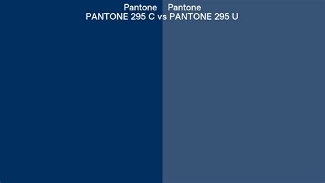 Pantone 295 C Vs Pantone 295 U Side By Side Comparison