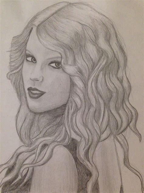 Pencil Drawing Of Taylor Swift Drawings Pencil Drawings Celebrity