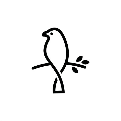 Bird Logo Simple Line Animal Design Idea 6018555 Vector Art At Vecteezy