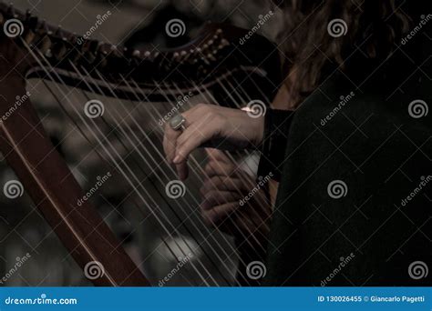 Celtic Harp In Italy Royalty Free Stock Photography