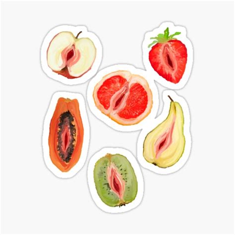 Sexy Vagina Fruits Sticker For Sale By Kindlyd Redbubble