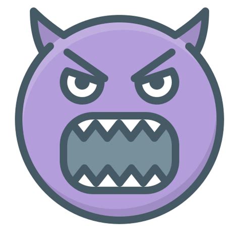 Angry Demon Devil Emoji Evil Face Hatred Icon