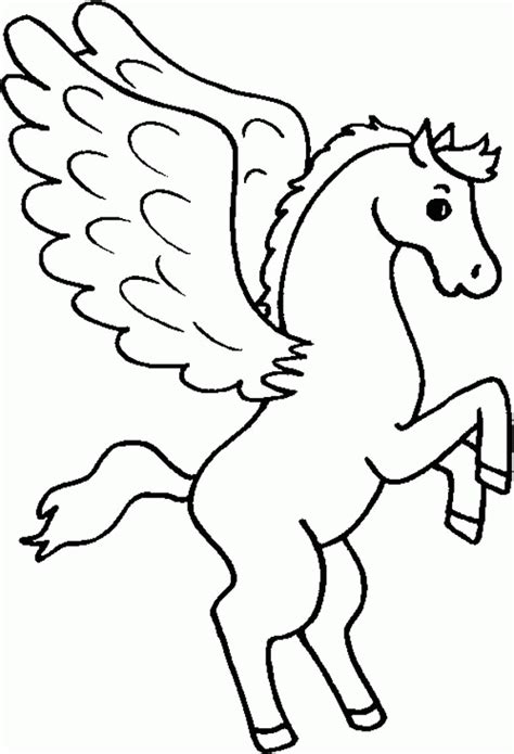 10 Pics Of Cute Pegasus Coloring Pages - Cute Pegasus Unicorn