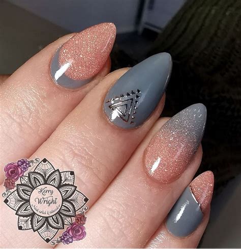 40 grey nails design ideas the glossychic grey nail designs ombre nails glitter work nails
