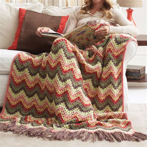 Bernat Eight Shades Ripple Afghan Pattern Yarnspirations