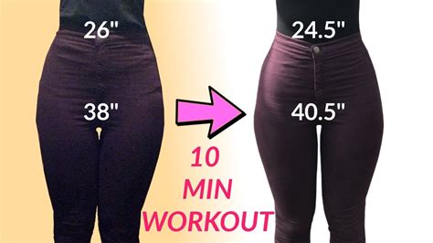 How To Get A Small Waist And Wide Hips 10 Minute Home Workout