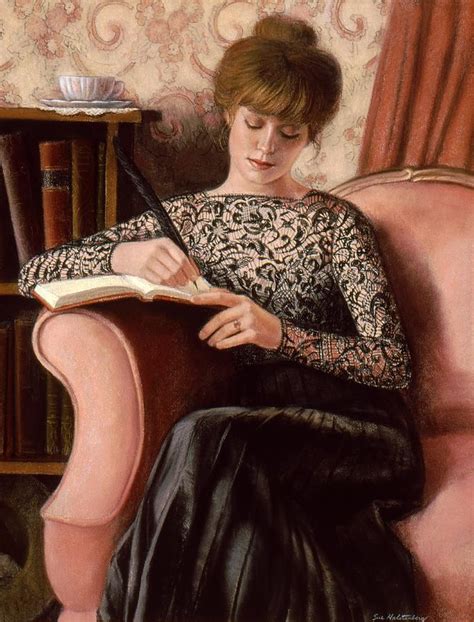 Dear Diary By Sue Halstenberg Portrait Victorian Women Romantic Artwork
