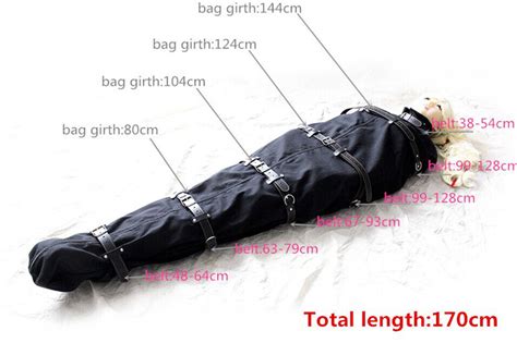 Mummy Canvas Full Body Harness Sack Bag Straight Jacket Bondage With