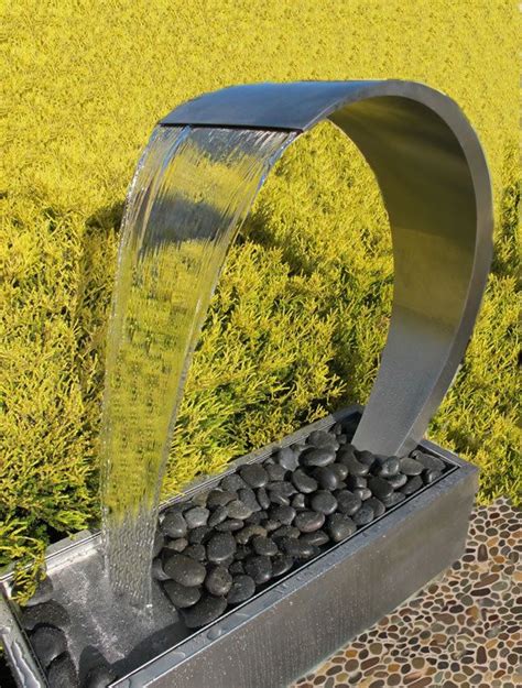Wave Stainless Steel Water Feature Freestanding Water Fountains