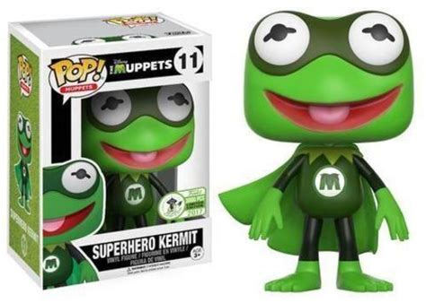 2017 Funko Superhero Kermit Emerald City Comicon Pop Muppets 1 Of 3000