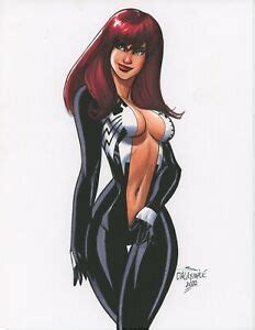 Sexy Mary Jane Venom Amazing Spider Man Original Art Scott Hot Sex Picture