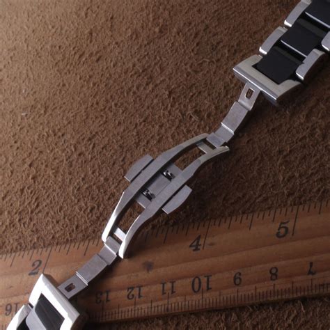 Stainless Steel Watchband Watch Bracelet Silver Black 18mm 20mm 21mm