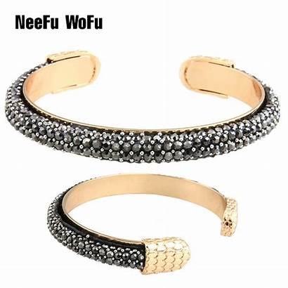 Bracelets Jewelry Rhinestone Bangles Gradient Leopard Wrapped