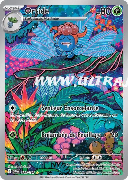 Ortide 198197 Carte Pokémon Cartes à Lunité Français Ultrajeux
