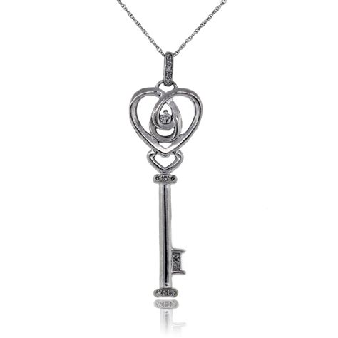 14k White Gold 1ctw Diamond Locket Pendant On Chain