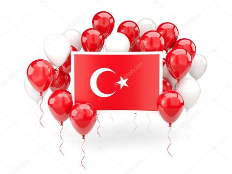 Free for commercial use no attribution required high quality images. Flagga av Turkiet med ballonger — Stockfotografi ...