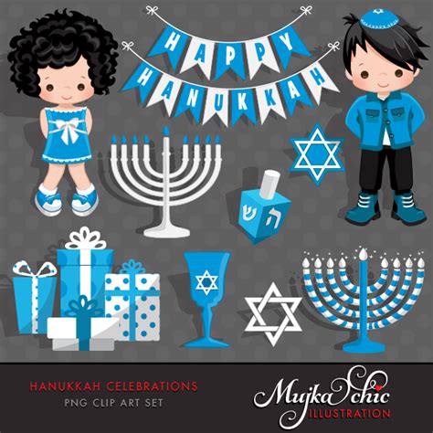 Maybe you would like to learn more about one of these? Happy Hanukkah Celebrations Clipart Instant Download ...