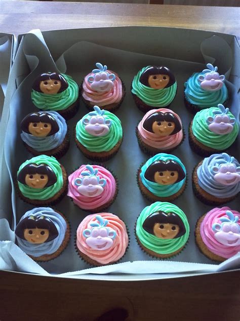 Dora Cupcakes Pastel Colors Dora Cupcakes Cupcake Cakes Birthday