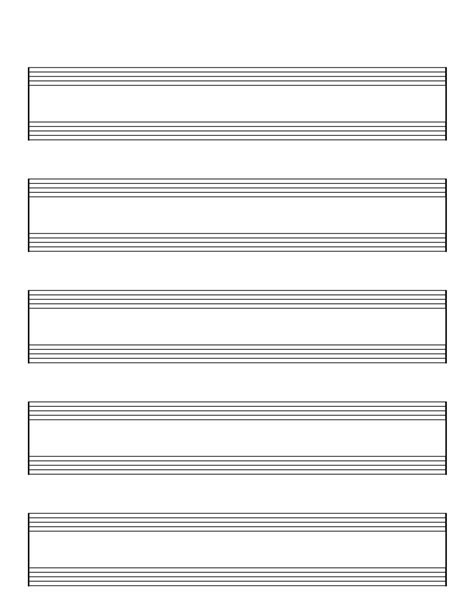 Blank Sheet Music For Piano Free Printable