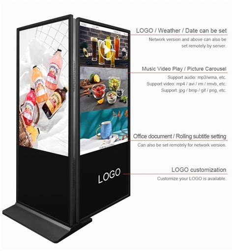 43 49 55 65 Inch Totem Display Kiosk Android Network Or Standalone