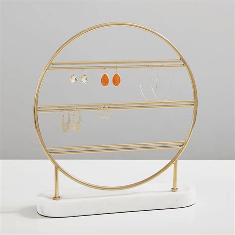Marble And Gold Earring Holder Showroom Decor Marble And Gold