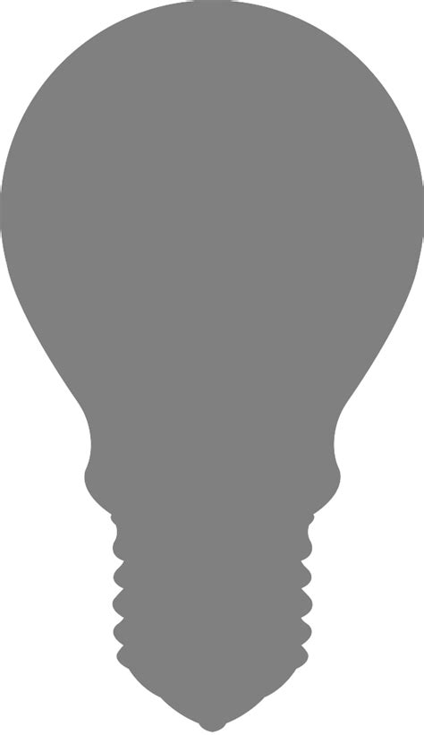 Light Bulb Silhouette Free Vector Silhouettes