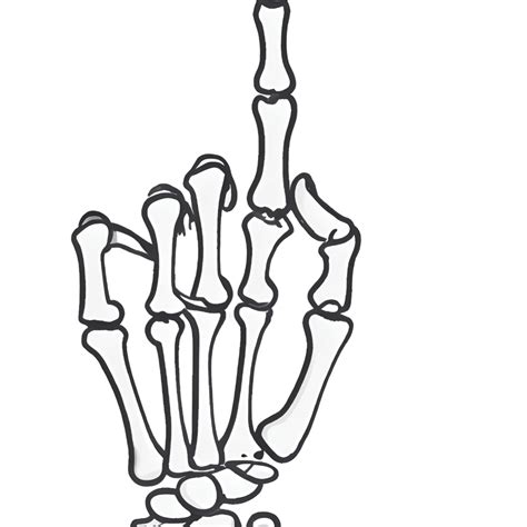 Skeleton Middle Finger Graphic Creative Fabrica