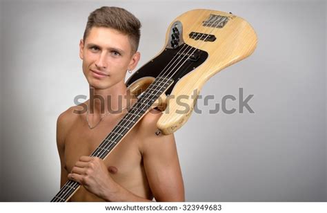 Naked Man Bass Guitar Stock Photo Shutterstock