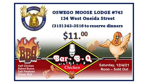Oswego County Todayoswego Moose Lodge To Hold Chicken Bbq