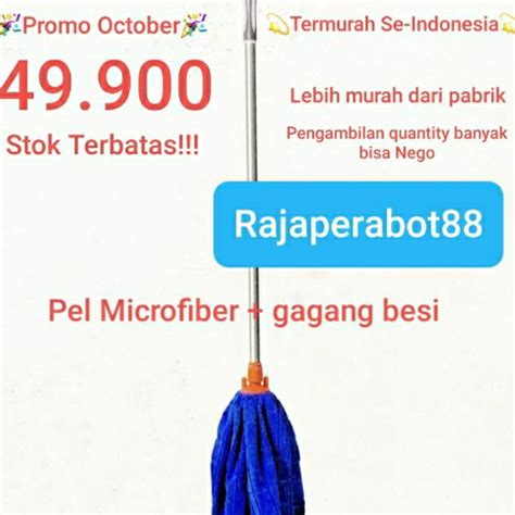 Jual Original Produk Pel Nagata Microfiber Mf Gagang Kain Lap Biru