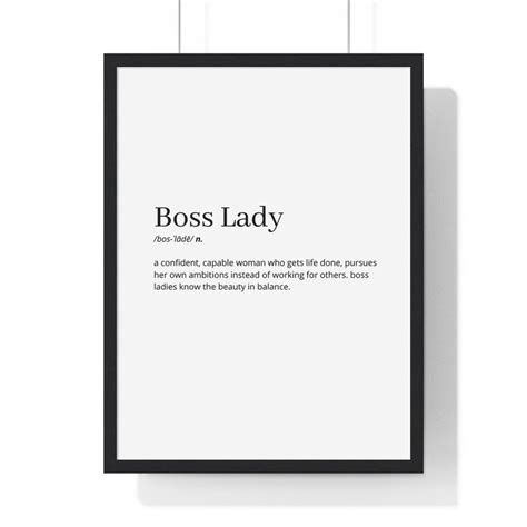 Boss Lady Printable Wall Definition Art Boss Babe Print Boss Lady Decor Girl Boss Wall Decor
