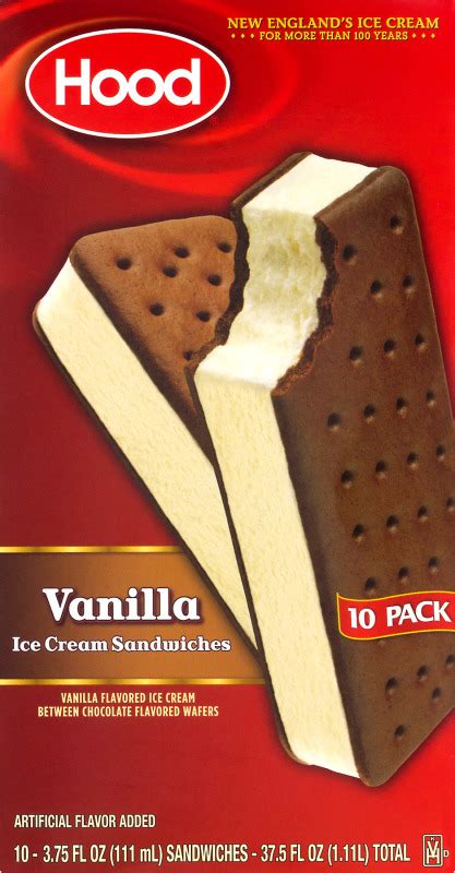 Hood Ice Cream Sandwiches Vanilla 10 Ct Hood44100234231 Customers