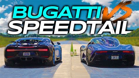 Drag Race Bugatti Chiron Vs Mclaren Speedtail8 Million Battle Youtube