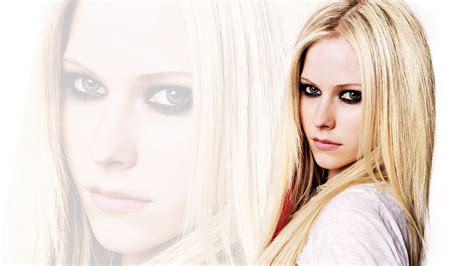 1366x768 Avril Lavigne Blonde Blue Eyes Face Wallpaper Coolwallpapersme