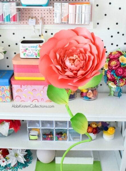 Free Standing Giant Paper Flower Stem Tutorial Abbi Kirsten Collections