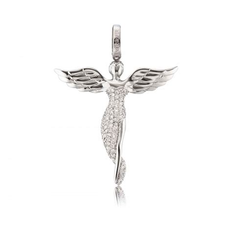Angel Whisperer Small Silver Angel Pendant Jewellery From Francis