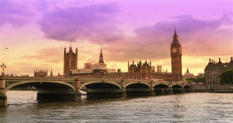 Westminster Bridge looking at Big ben and Parliament London United